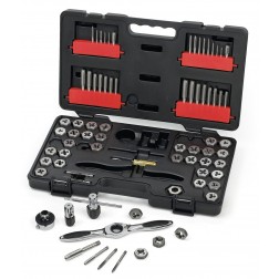 GWR3887 SAE & Metric Ratcheting Tap & Die Set - 75 Piece