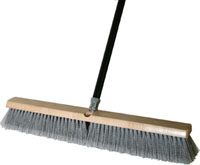 18 in. Grey Flagged Broom with Handle
