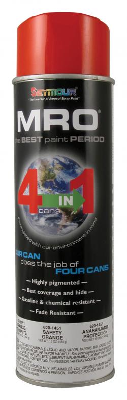 Picture of Seymour of Sycamore TM620-1451 HD Indian Hi Solid Safety Orange Aerosol Paint Spary