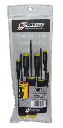 Picture of Bondhus BH74632 0.05-0.15 in. ProHold Tip Ball End Screwdriver Set - 8 Piece