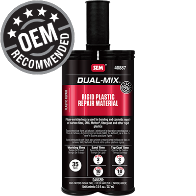 Sem Products SE40887 Dual-Mix Rigid Plastic Rpr Material 7 oz