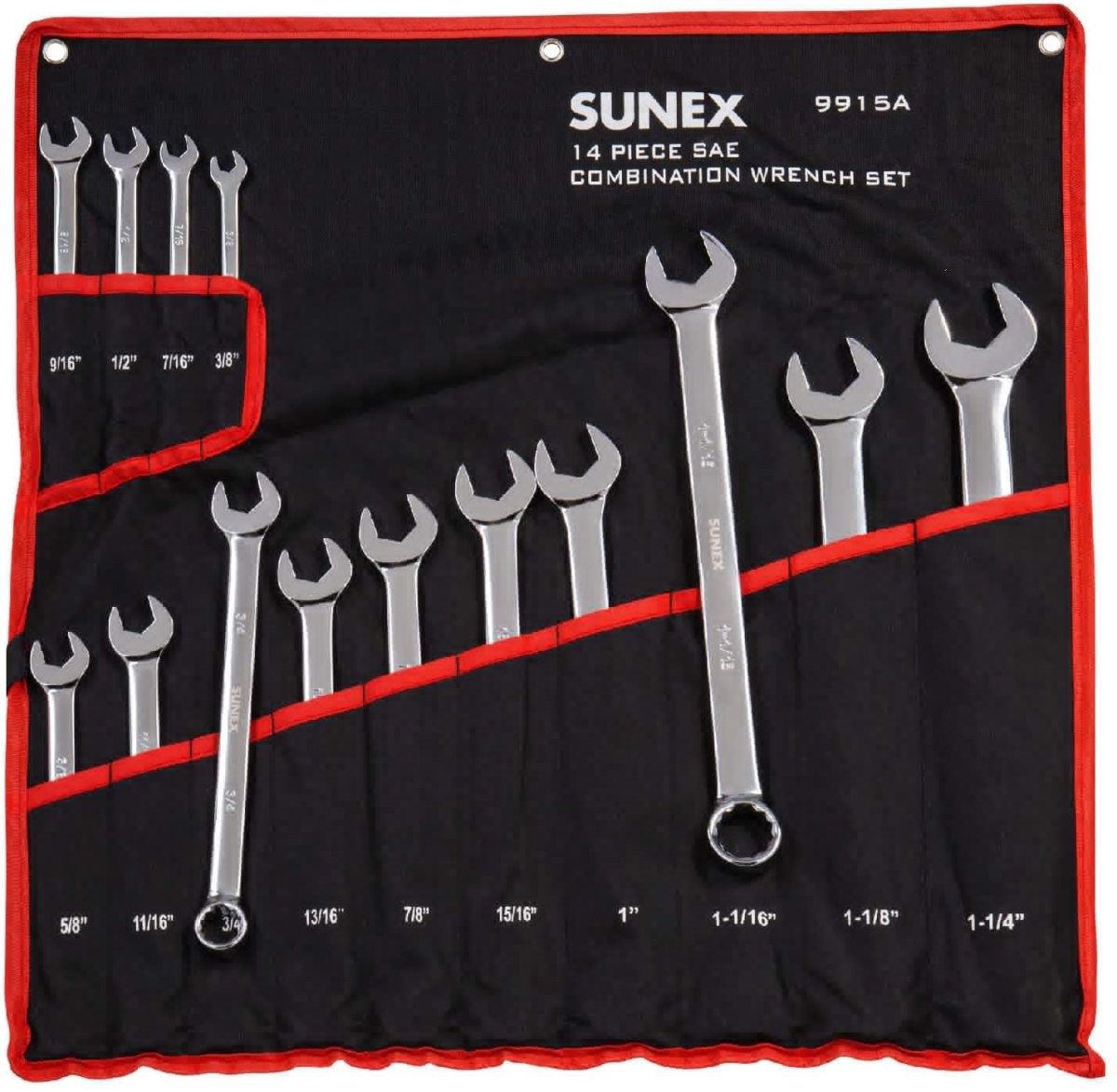 V-Groove Combo Wrench Set - 0.37-1.25 in.