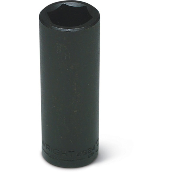 WR4936 0.5 in. Drive 6 Point Deep Impact Socket, Oiled Black Oxide - 1.12 in -  Wright Tool