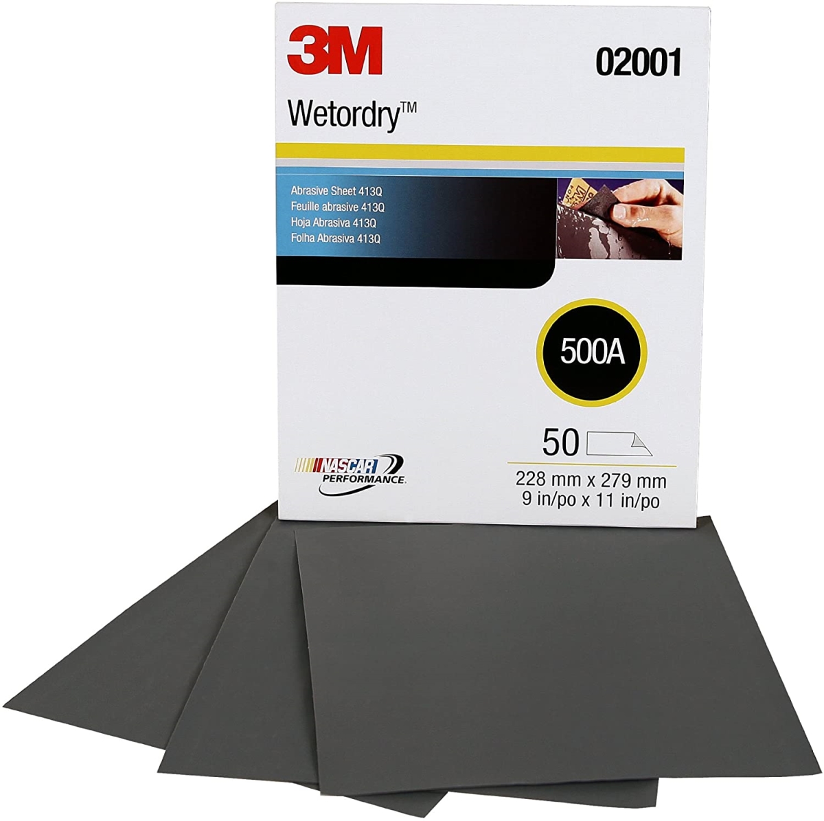 Picture of 3M 3M02001 9 x 11 in. Wetordry Trimite Abrasive Sheet, Silver - Pack of 50