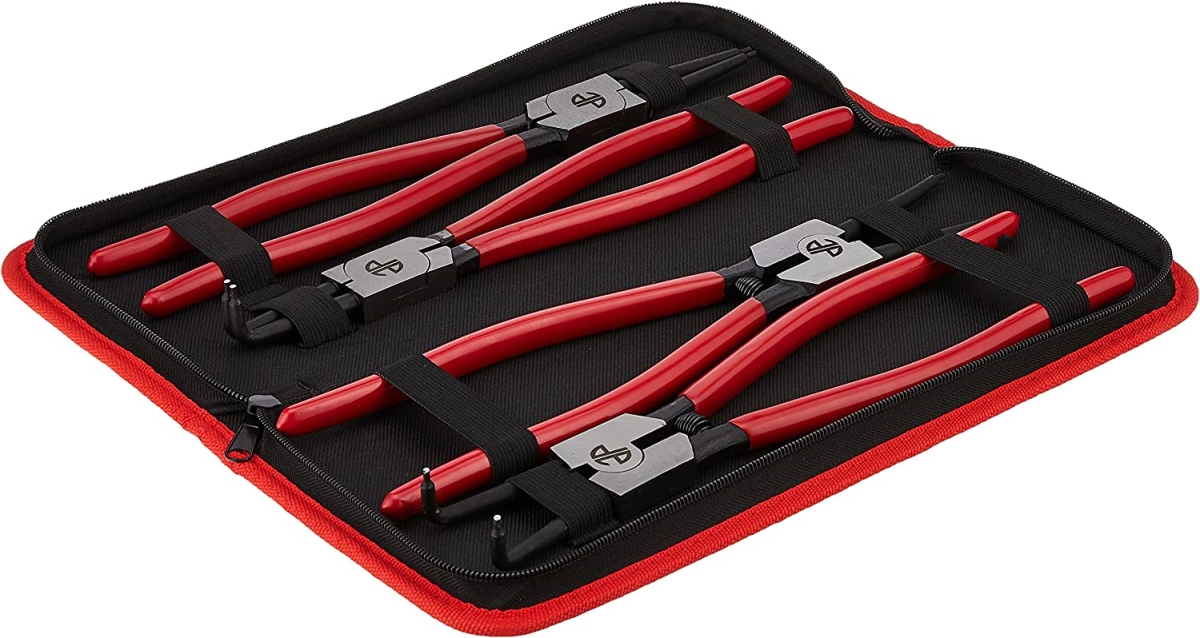 AO94222 13 in. Large Internal & External Snap Ring Pliers, Black - 4 Piece