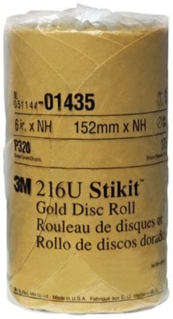 Picture of 3M 3M01435 6 in. P320 Stikit Disc, Gold - 175 per Roll - 6 Roll per Case