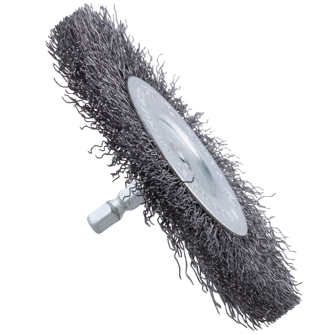 Coarse Circular Brush - Carbon Steel - 4 in. - Hex Shaft - Durable