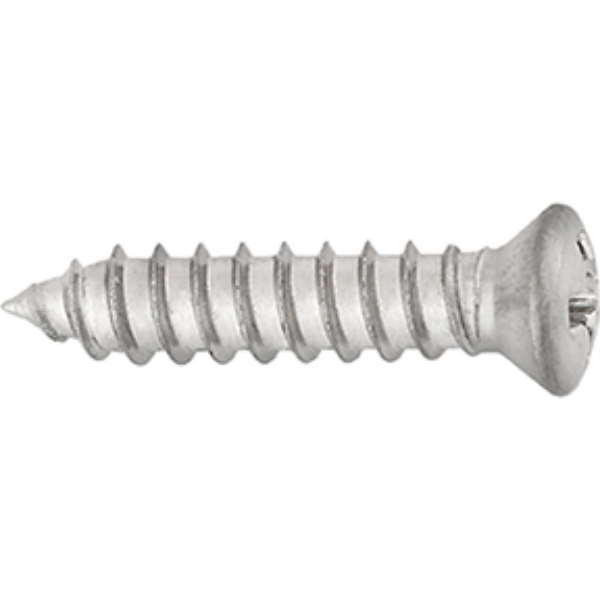 Picture of Au-Ve-Co AV1799 No.6 8 x 0.75 in. Phillips Oval HD Tap Screw - Chrome