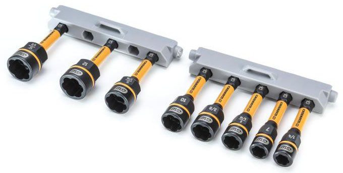 Picture of Apex Tool GWR86170 0.25 in. Drive Impact Nut Extractor & Driver Set&#44; Black - 8 Piece