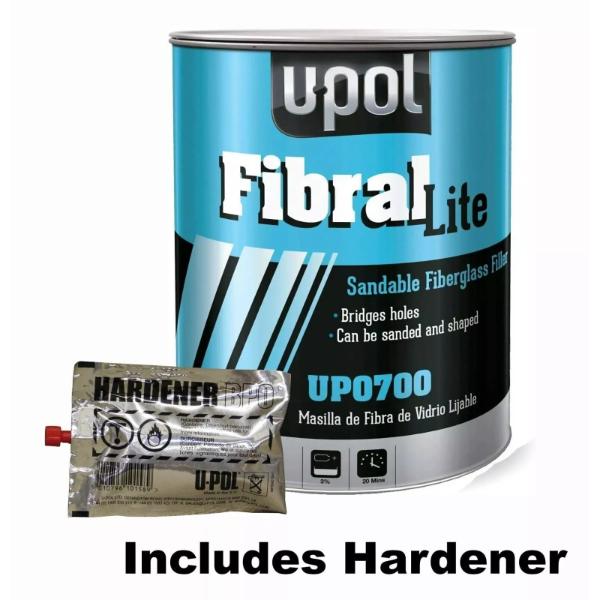 Picture of U-Pol US UP0700 Fibral Lite Sandable Fiber Glass Putty - 3 Liter