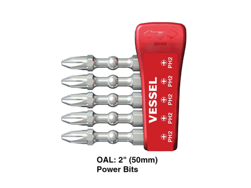 Picture of Vessel Tools USA VESIBMG50PH2K5 CrossPoint Plus P2 Impact Ball Torsion Bit Set&#44; Pack of 5
