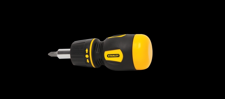 PO66-358 Multi-Bit Stubby Ratcheting Screwdriver
