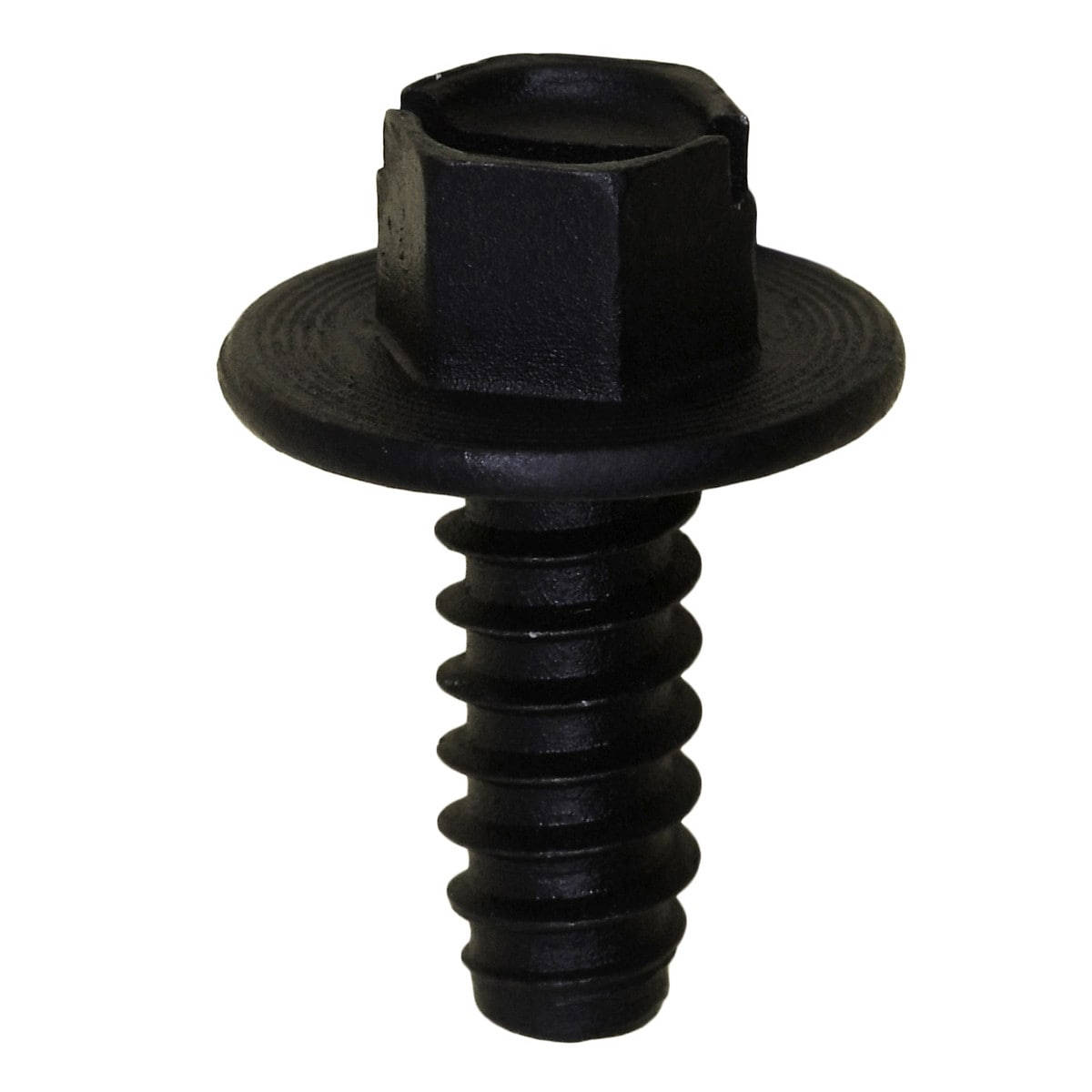 AUVECO SLOT. HEX WSHR HD LICENSE PLT SCRW #14 X 5/8 BLK Black E-Coat 16421