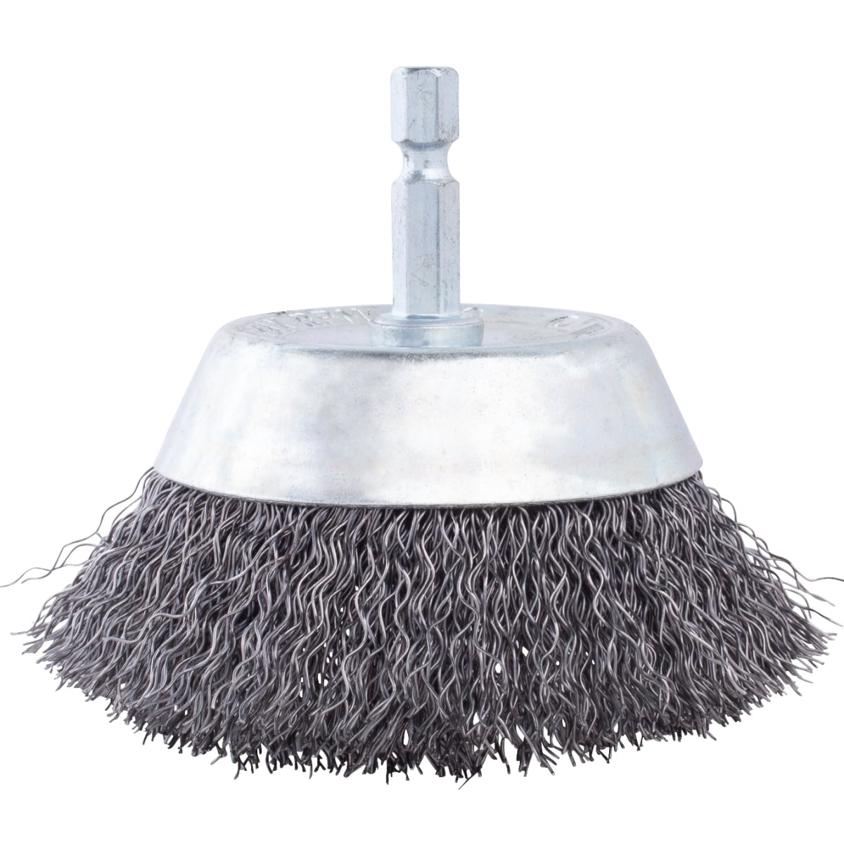Coarse Circular Brush - 3in. - Hex Shaft - Carbon Steel Fill