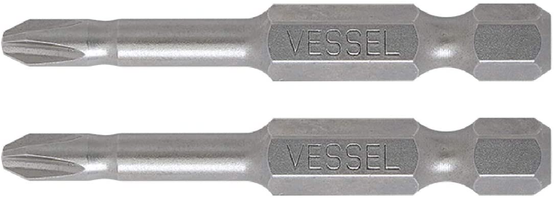 Picture of Vessel Tools USA VESNTPH250P2 Neck Torsion PH2X50 Power Drill Bits&#44; Card of 2