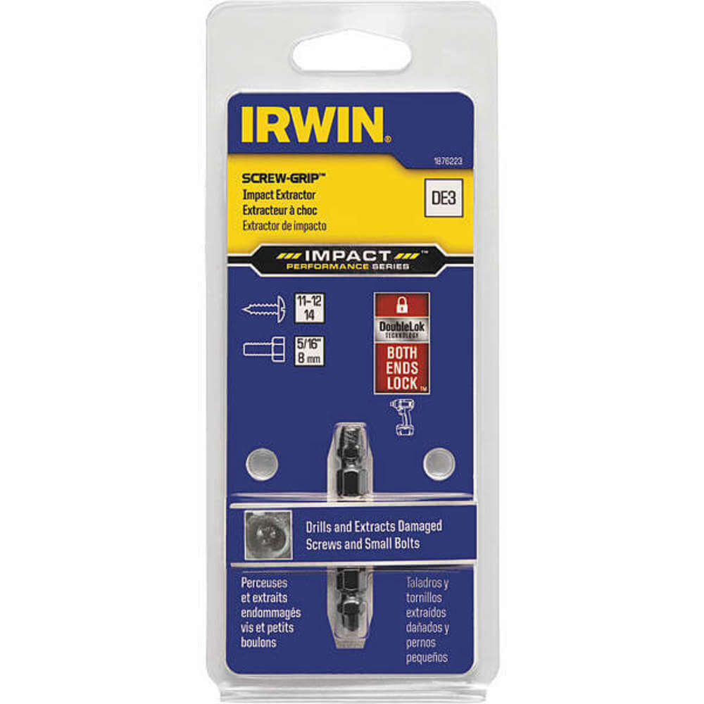 Irwin Impact Screw-Grip .13 in. M2 High Speed Steel Double-Ended Screw Extractor 2 in. 1 pc