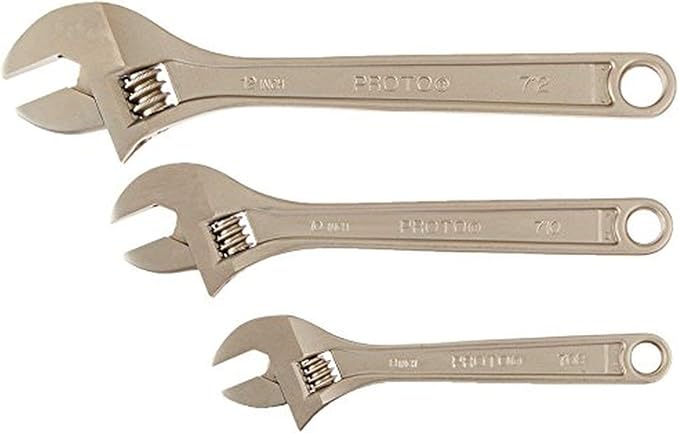 POJ795GA Cushion Grip 3 Piece Adjustable Wrench Set