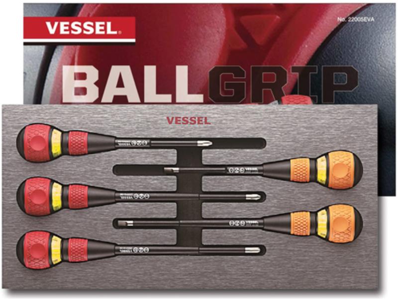VES22005EVA Ratchet Screwdriver with Ball Grips