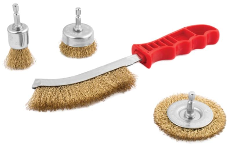 TL22209 4 Piece Crimped Wire Brush Assortment Set