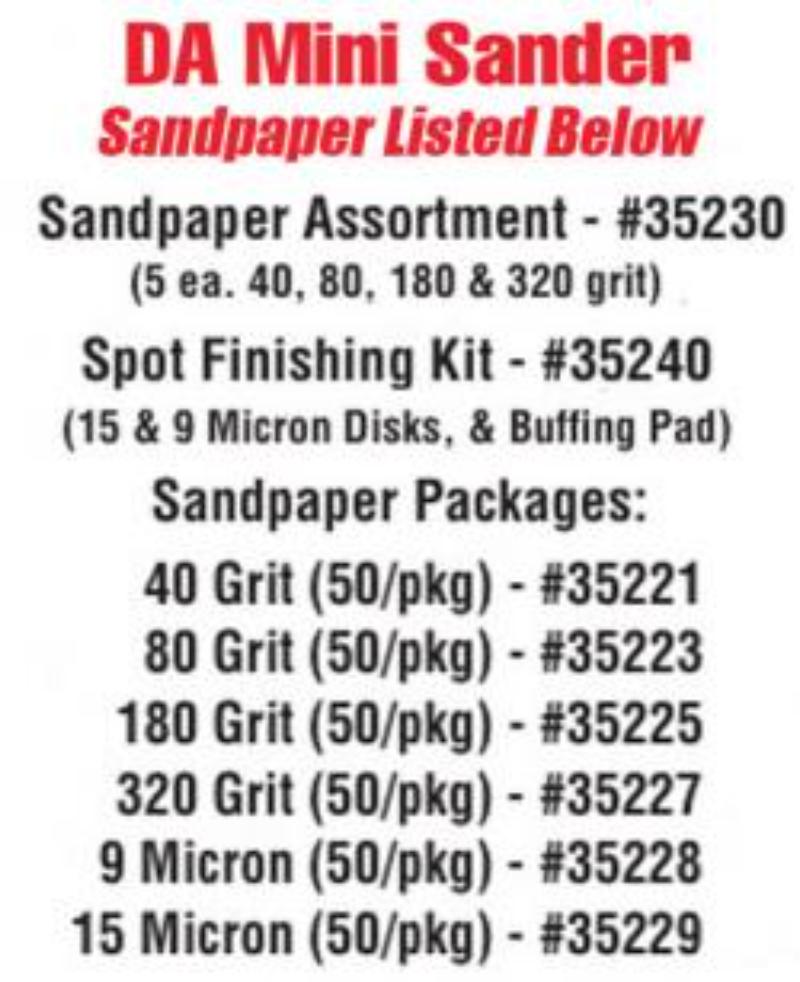 Steck Manufacturing SS35240 Plus DA Spot Finishing Kit