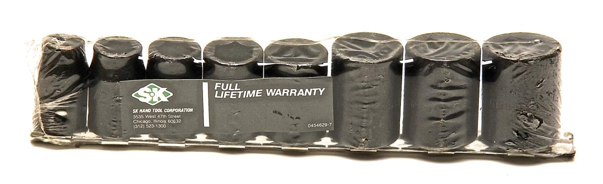 SK Tools SK4008 0.5 in. Drive 6 Point Fractional Standard Impact Socket Set - 8 Piece