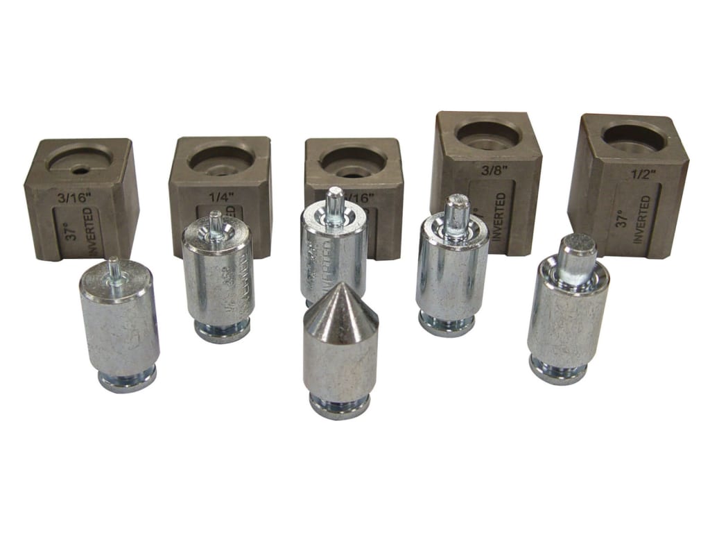 ME71098-04 37 Deg Hydraulic Flaring Tool Adapter Set, Silver