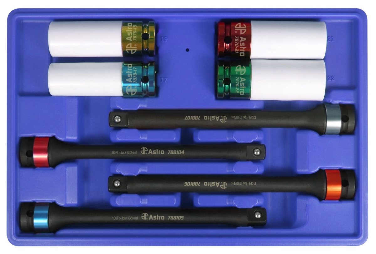 AO78818 Torque Limiting Extension & Protective Impact Socket Combo Set - 8 Piece
