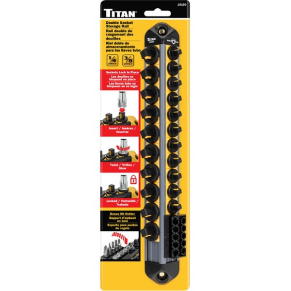 TL10150 0.25 & 0.37 in. Drive Double Socket Storage Rail