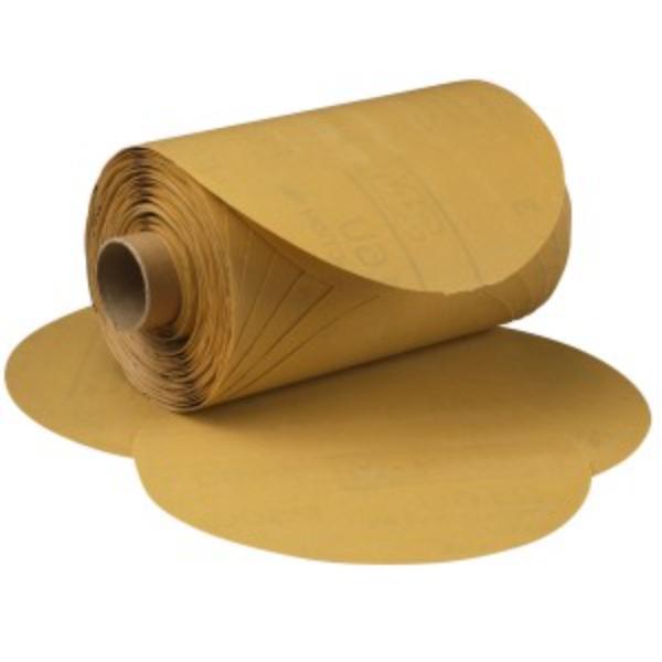 3M01484 8 in. Hookit Gold Abrasive Disc - No Hole - 400 Grit - 125 Discs Per Roll