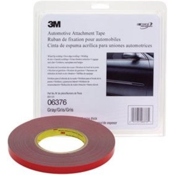 06376 0.25 in. x 20 Yard Gray Automotive Attachment Tape