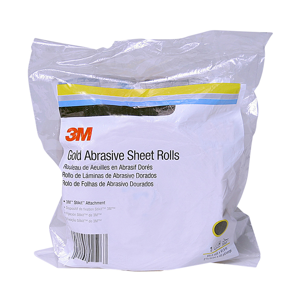02698 4.5 in. x 20 Yard Stikit Gold Paper Sanding Sheet Roll - 100 Sheets