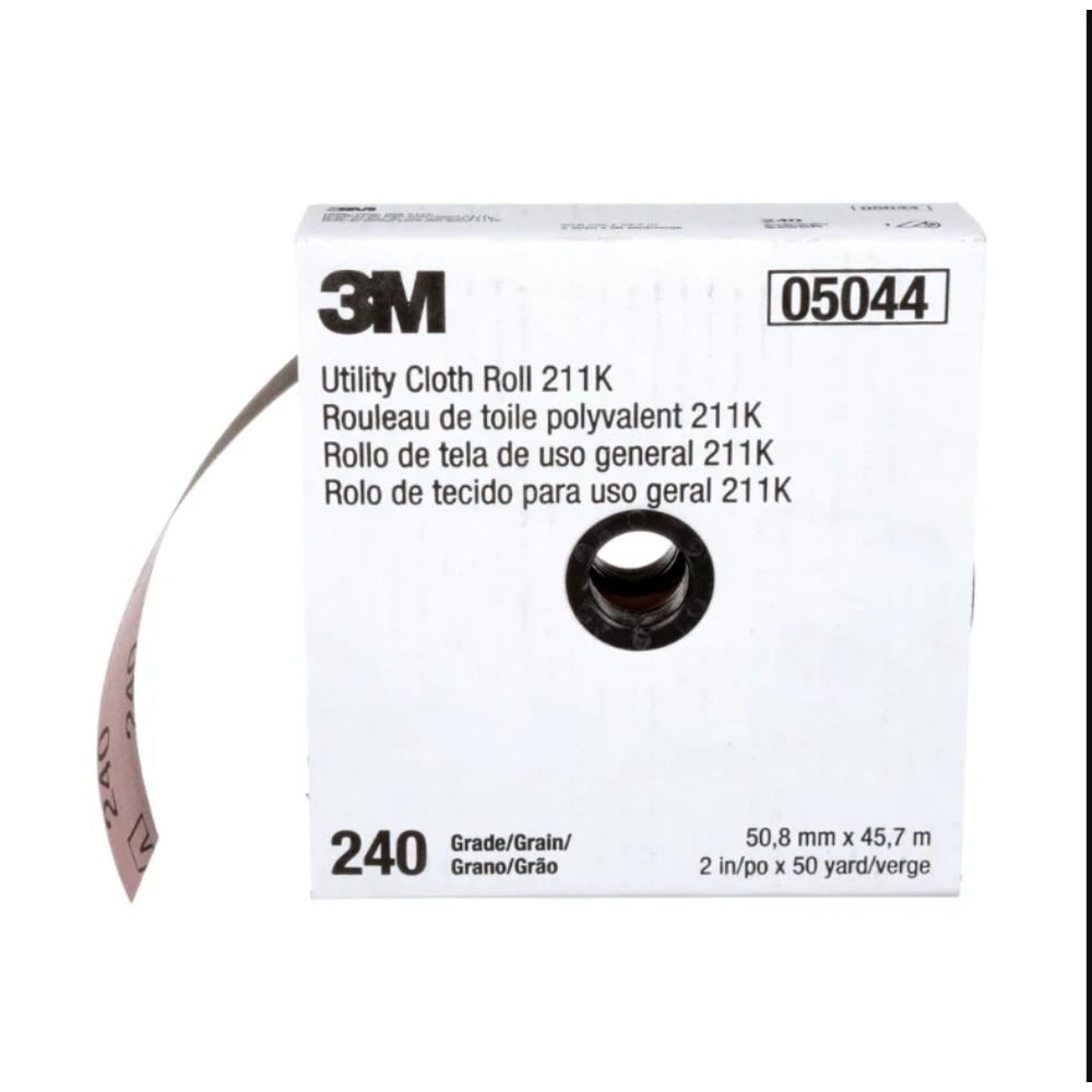 3M05044 2 in. x 50 Yard Utility Cloth Roll - 240 Grit