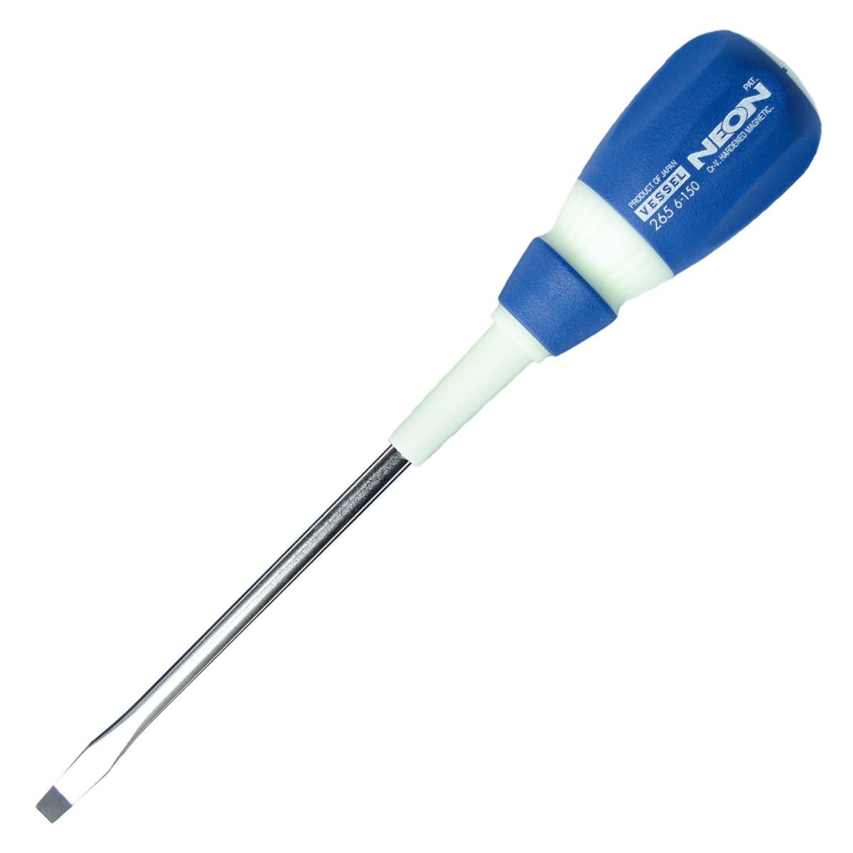 VES265S6150 Slotted Screwdriver, Neon Blue - 6 x 150 mm