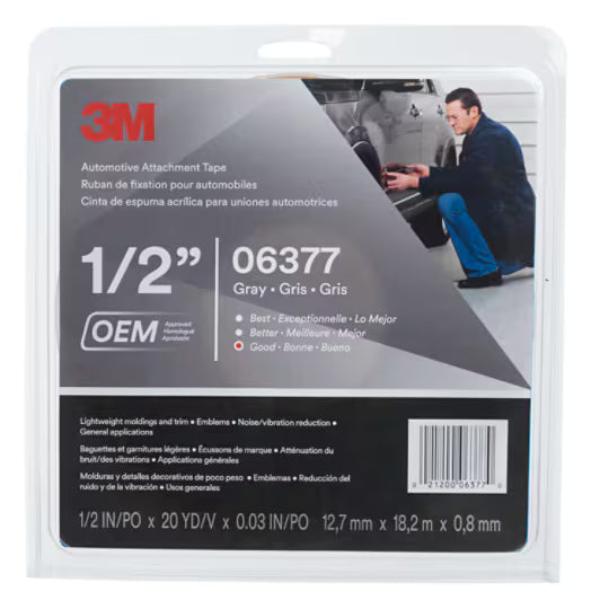 3M06377 0.5 in. x 20 Yards Attachment Tape