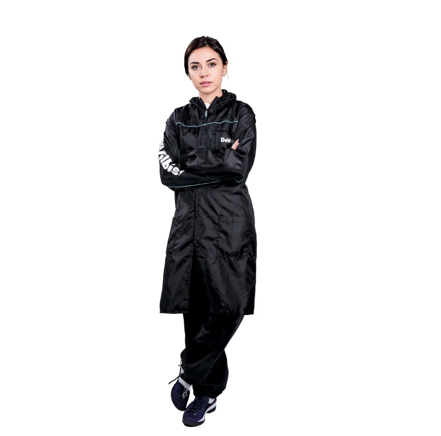DV803891 Womens Premium Coveralls & Lab Coats, Black - Medium