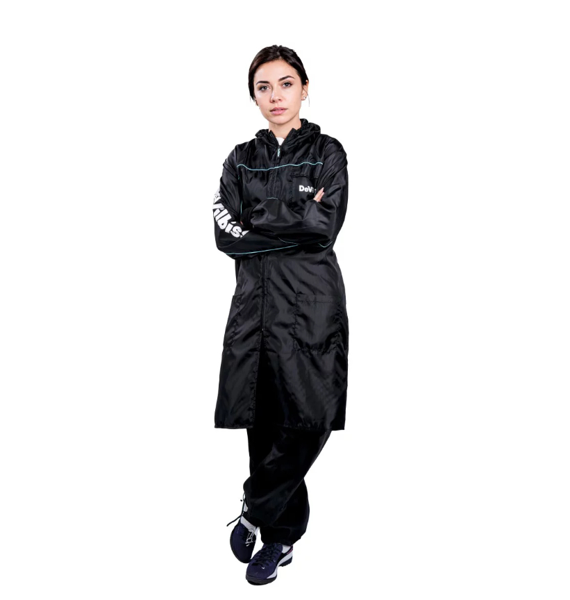 DV803892 Womens Premium Coveralls & Lab Coats, Black - Large