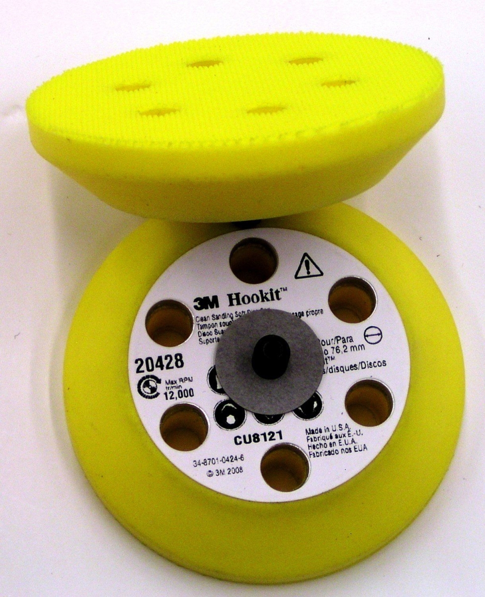 20428 3 x 0.75 in. Hookit Sanding Pad