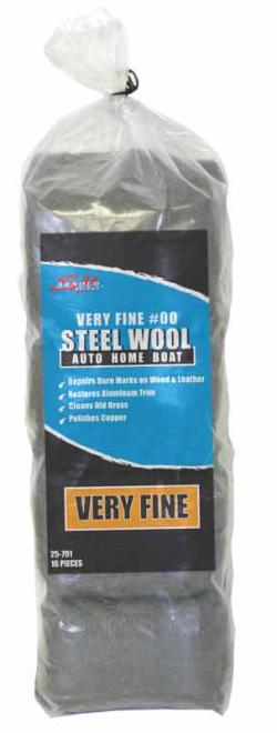 AR25-791 Steel Wool Grade 00 Very Fine16 Pads-B