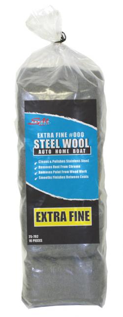 AR25-792 Steel Wool Grade 000 Extra Fine, 16 Per Pad