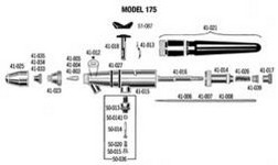 Picture of Badger Air Brush BA41-004 Med Tip for Models 155&#44; 175M&#44; 200Nh&#44; 360
