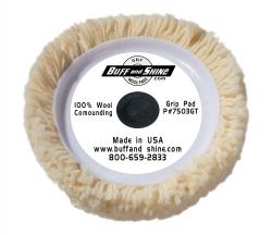 BUF7503GT Cmpoundng Grip 7.5 x 1.5 in. Wool Pad 4Ply