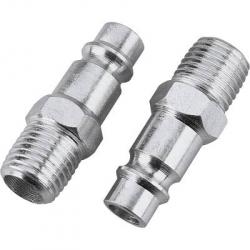 High-Flow Quick-Connect Plug, Steel, 1/4 in Body Size, 1/4 in MNPT