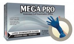 Latex Exam Powder Free Textured Gloves, Large - 50 Per Box