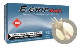 Latex Exam Powder Free Textured Gloves - Large - 100 Per Box