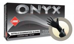 Nitrile Exam Onyx Black Gloves, Extra Large - 100 Per Box
