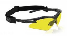 Vulcan Safety Glasses - Black Frame - Yellow Lens - Durable Protection