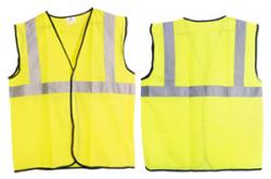 SAS Safety 690-1210 Yellow Polyester Mesh Class 2 Safety Vest, X-Large
