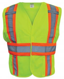 SA690-1710 Vest Fr Brkawy Class 2 High Visibility, 2 x L & 3 x L
