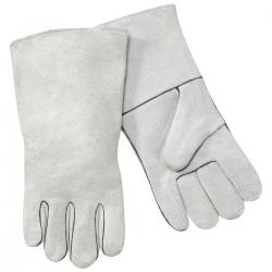 Economy Welders Gloves - Grey - Large - Durable Cowhide Construction