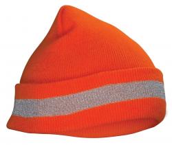 Hi-Visibility Knit Beanie - Orange - One Size - Durable Construction